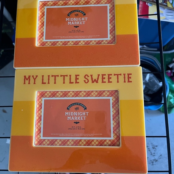 Midnight Market 'My Little Sweetie' Photo Frames - Yellow and Orange - Picture 1 of 2